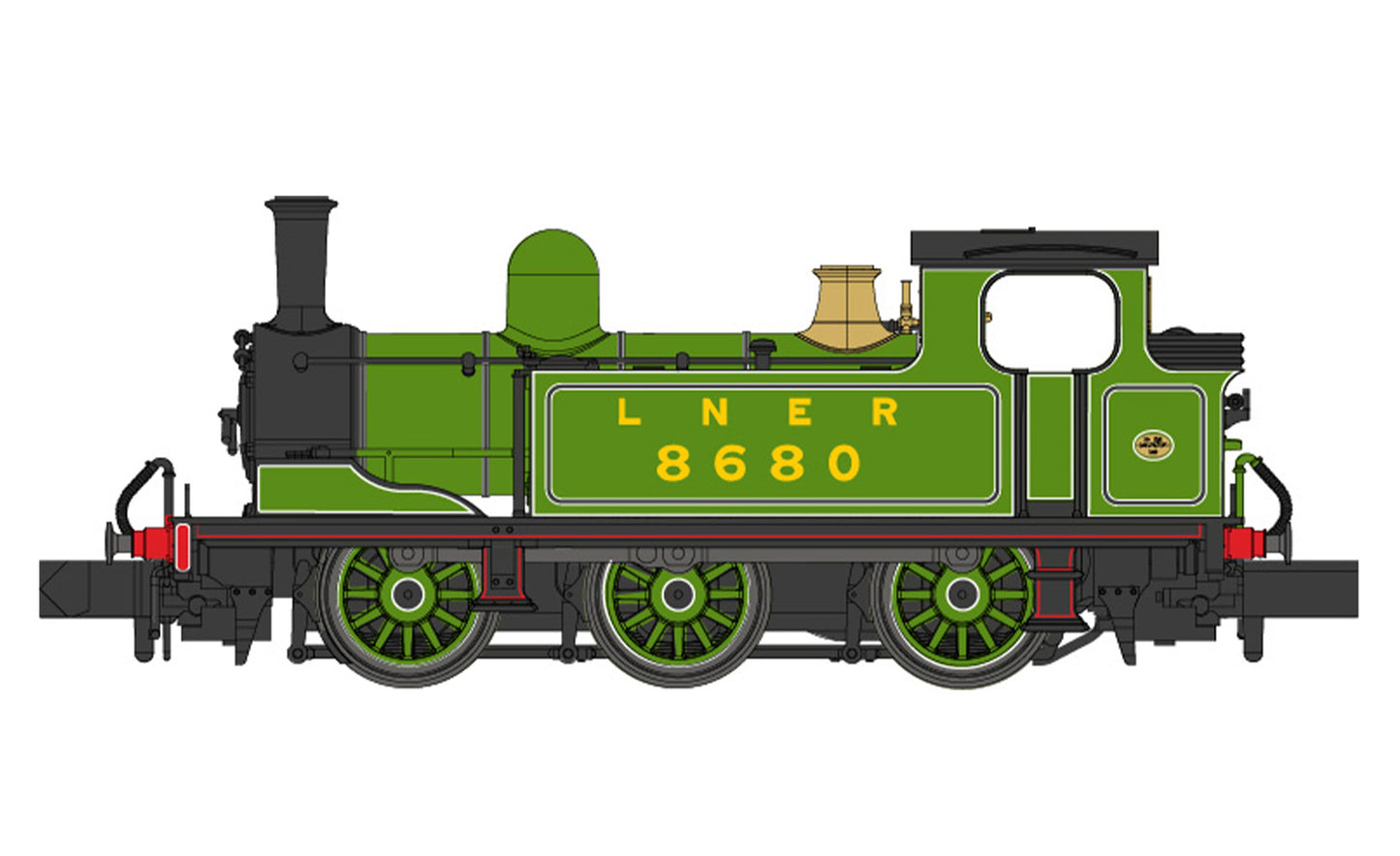Dapol J72 Class 8680 LNER Post War Lined Green DA2S-022-003 N Gauge