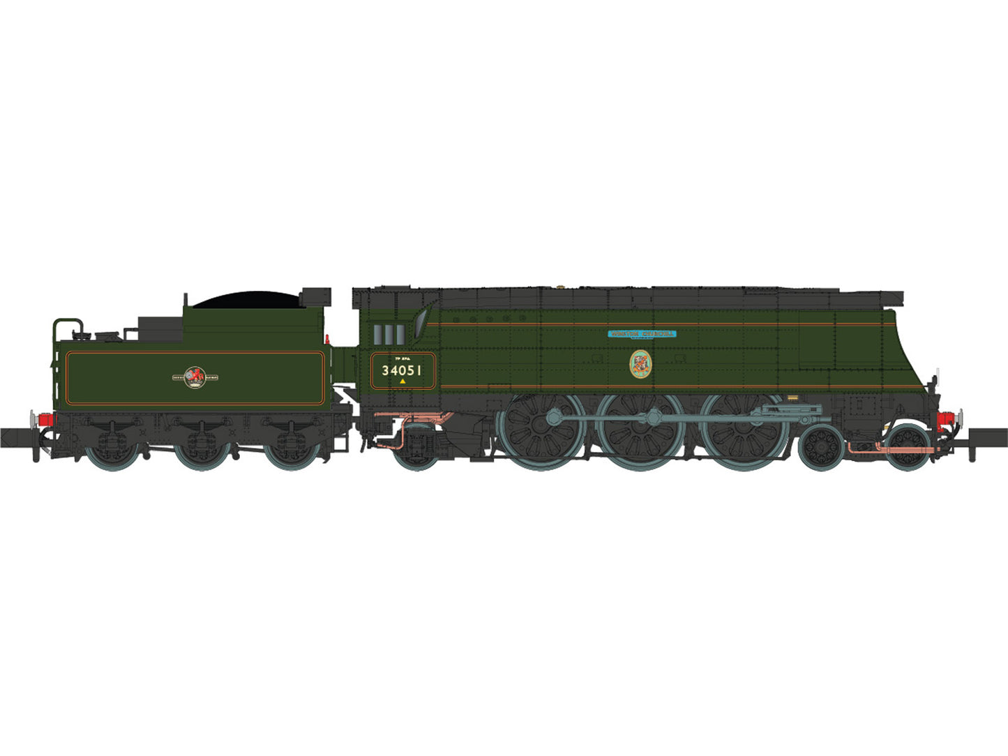 Dapol BofB 34051 'Winston Churchill' BR Late Green DCC-Sound 2S-034-007S N Gauge