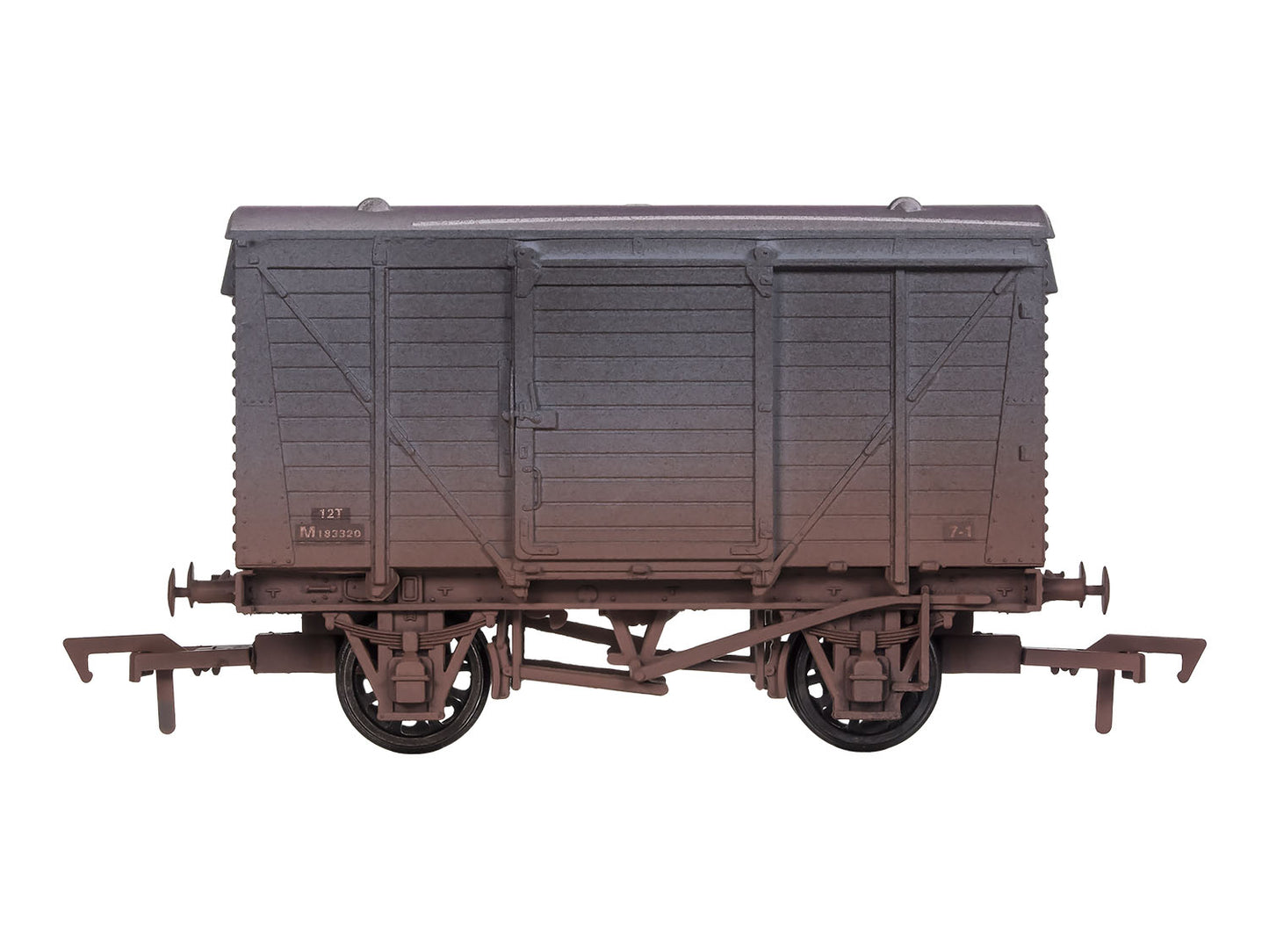 Dapol Ventilated Van BR Grey M183320 Weathered OO Gauge DA4F-011-047