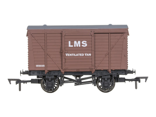 Dapol Ventilated Van LMS Bauxite 155035 Weathered OO Gauge 4F-011-119