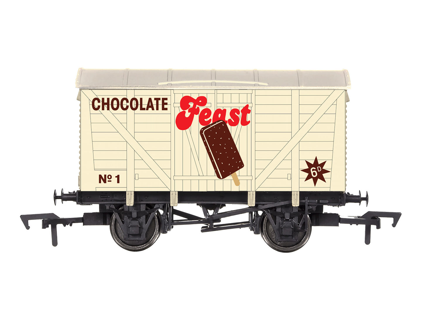 Dapol Ventilated Van Feast Lolly No.1 Weathered OO Gauge 4F-012-056