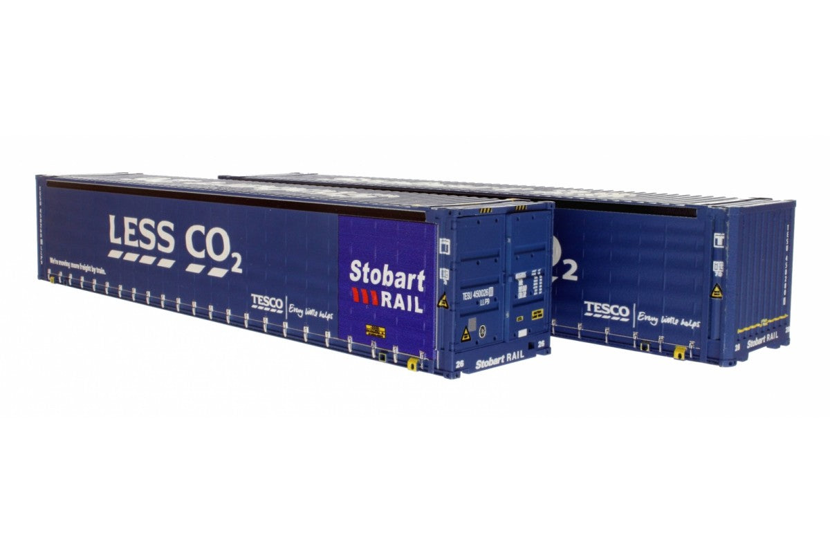Dapol 45ft Curtainside Container Pack (2) Less CO2 DA4F-028-021 OO Gauge
