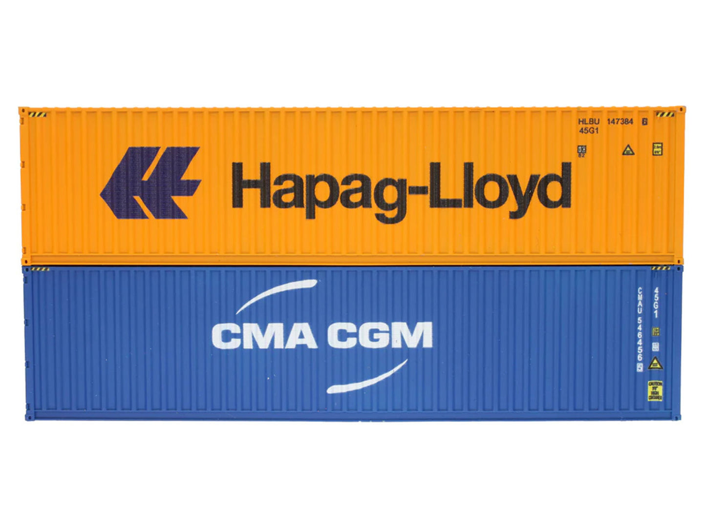 Dapol 40ft Hi-Cube Container Pack (2) Hapag-Lloyd/CMA CGM OO DA4F-028-114