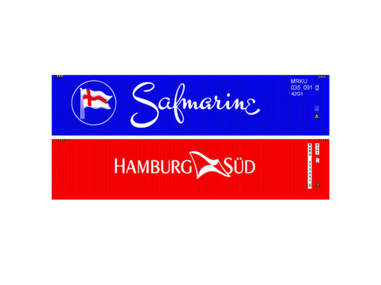 Dapol 40ft Container Set (2) Hamburg/Safmarine OO Gauge 4F-028-174