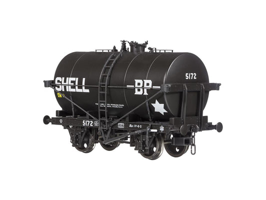 Dapol 14t Class B Tank Wagon Shell-BP Black 5172 DA4F-059-001 OO Gauge