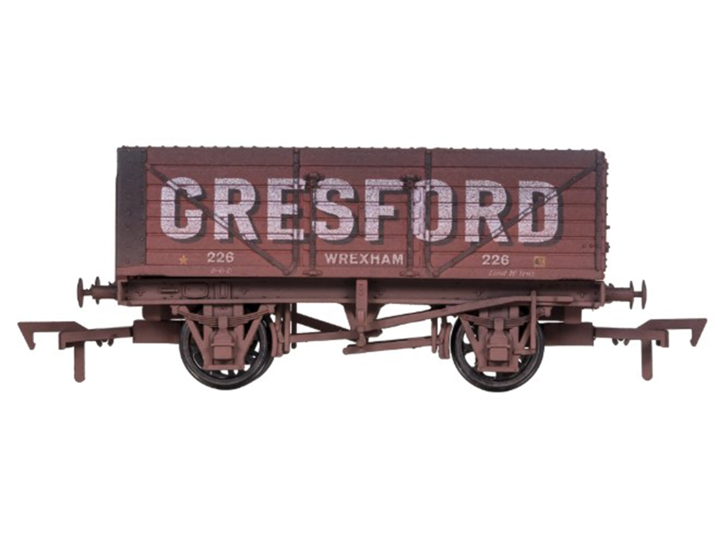 Dapol 7 Plank Wagon Gresford Wrexham 226 Weathered OO Gauge 4F-071-183