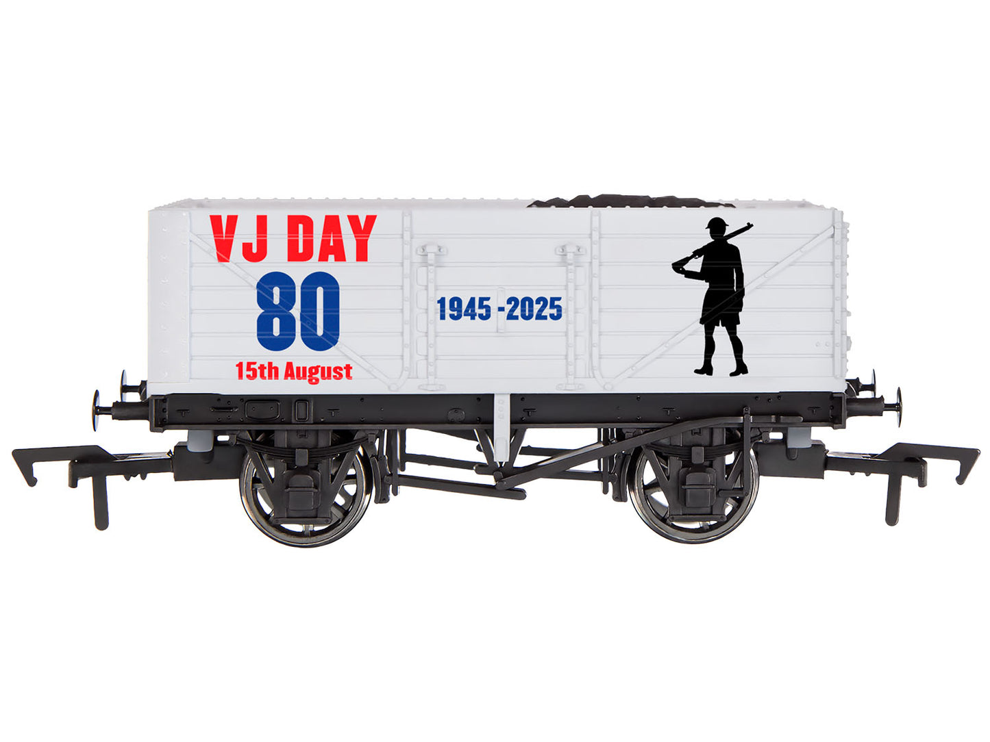 Dapol 7 Plank Wagon VJ Day 80th Anniversary Army DA4F-071-184 OO Gauge