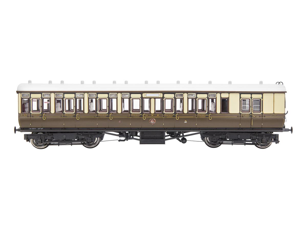 Dapol 4P-020-101 GWR Toplight Mainline City Lined Choc/Cm 3rd Brake 3749 S2 OO