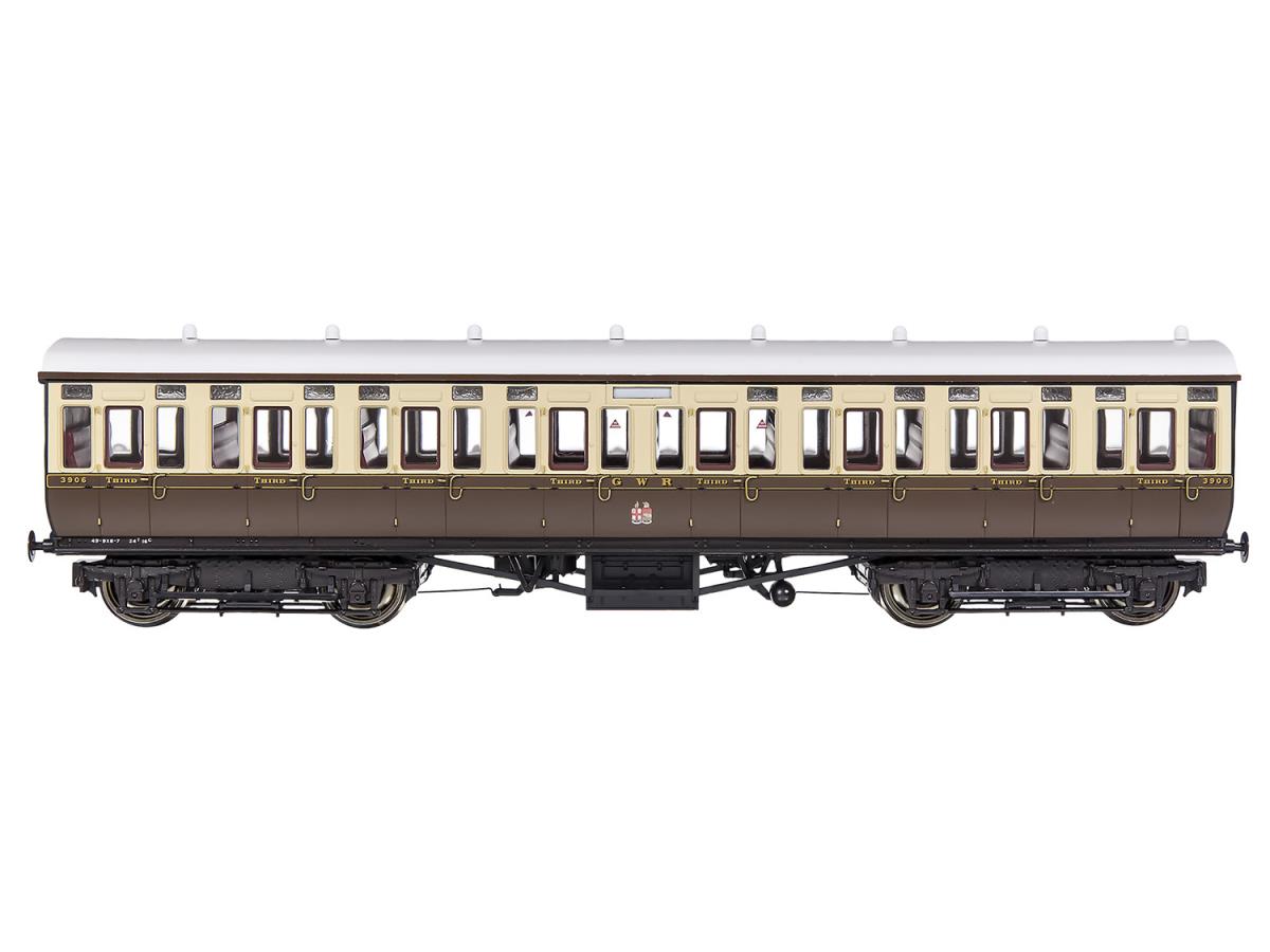 Dapol 4P-020-222 GWR Toplight Mainline City T Cty Choc/Cm Composite 7906 S3 OO