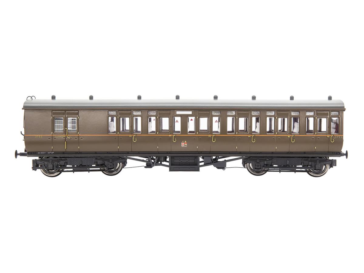 Dapol 4P-020-402 GWR Toplight Mainline City GWR All Brown 3rd Brake 3756 S5 OO