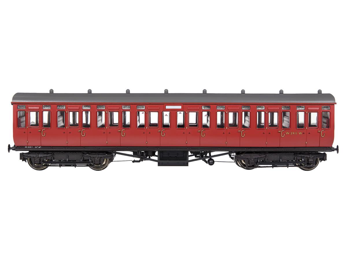 Dapol 4P-020-511  GWR Toplight Mainline City BR Maroon All 2nd 3911 S6 OO Gauge