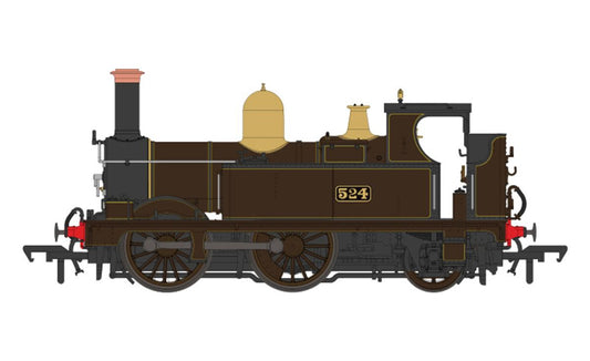 Dapol 0-4-2 517 Class GWR Lined Chocolate 524 OO Gauge 4S-517-002