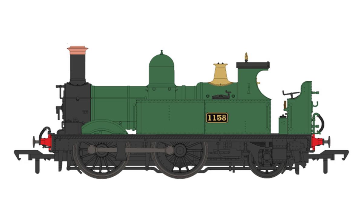 Dapol 0-4-2 517 Class GW Green 1158 (DCC-Sound) OO Gauge 4S-517-003S