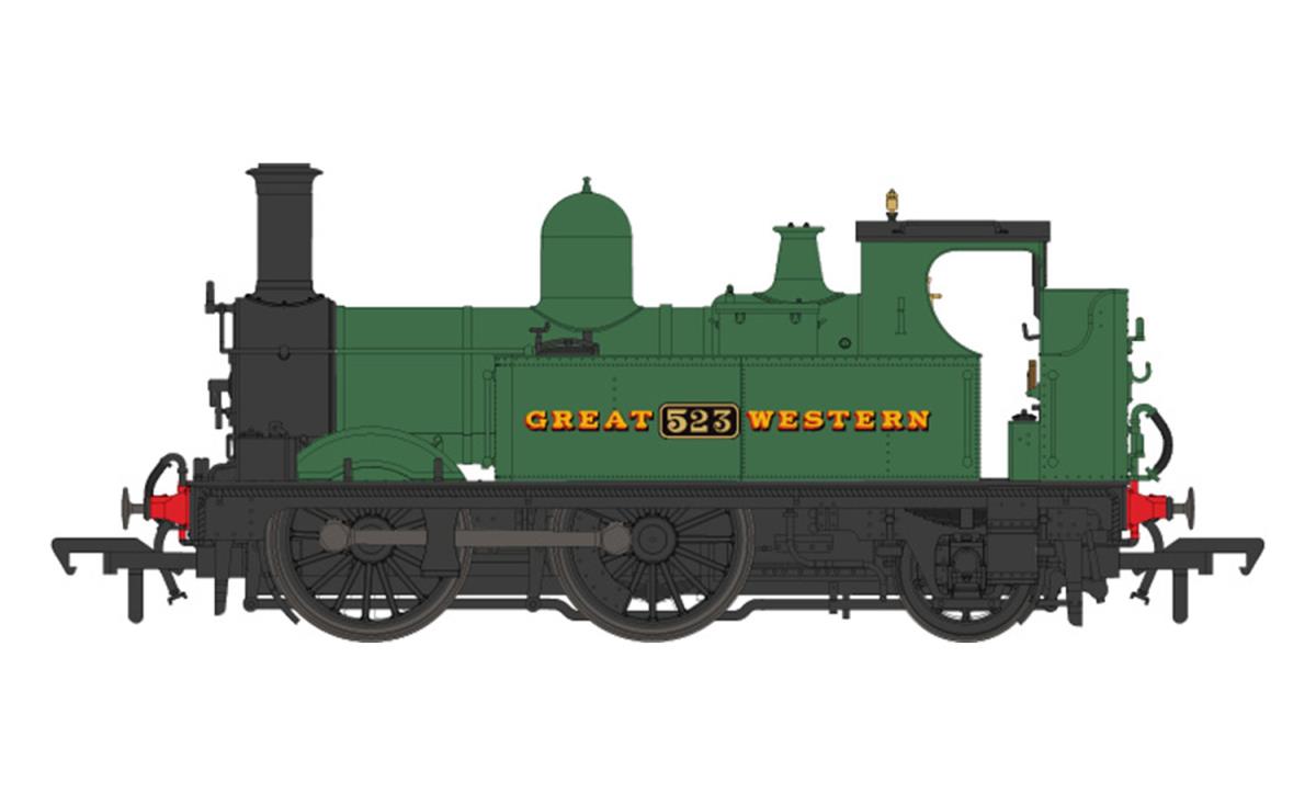 Dapol 0-4-2 517 Class Great Western Green 523 (DCC-Sound) OO Gauge 4S-517-004S
