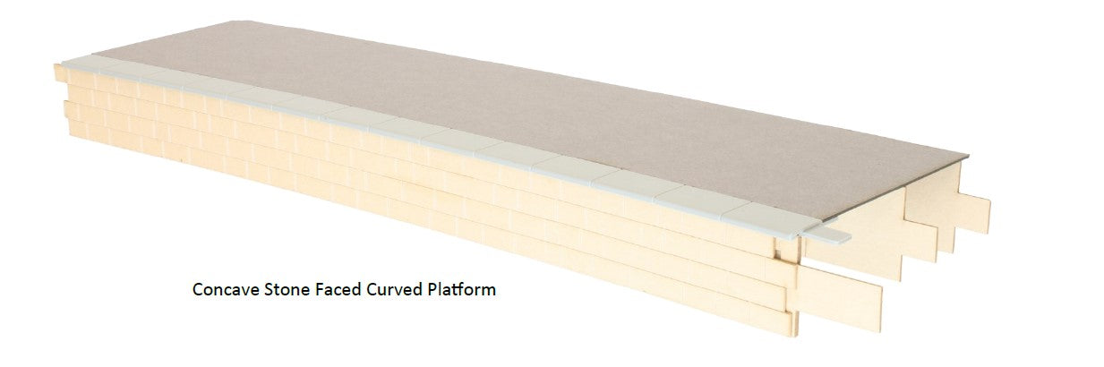 Dapol Kitmaster Genesis Platform Concave Curve Stone/Tarmac DA7B-000-004 O Gauge