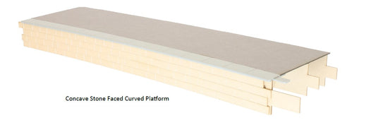 Dapol Kitmaster Genesis Platform Concave Curve Stone/Tarmac DA7B-000-004 O Gauge