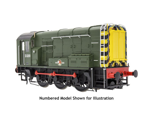Dapol Class 08 Unnumbered BR Late Green Wasp Stripes (DCC-Sound) DA7D-008-019US O Gauge