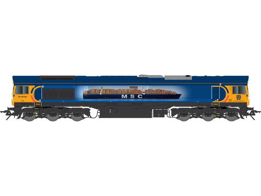 Dapol 7D-066-003DS Deluxe Class 66 709 GBRf Sorrento (DCC-Sound) O Gauge