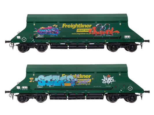 Dapol HIA Hopper Freightliner Heavy Haul Green 369008 Graffiti DA7F-026-001G1