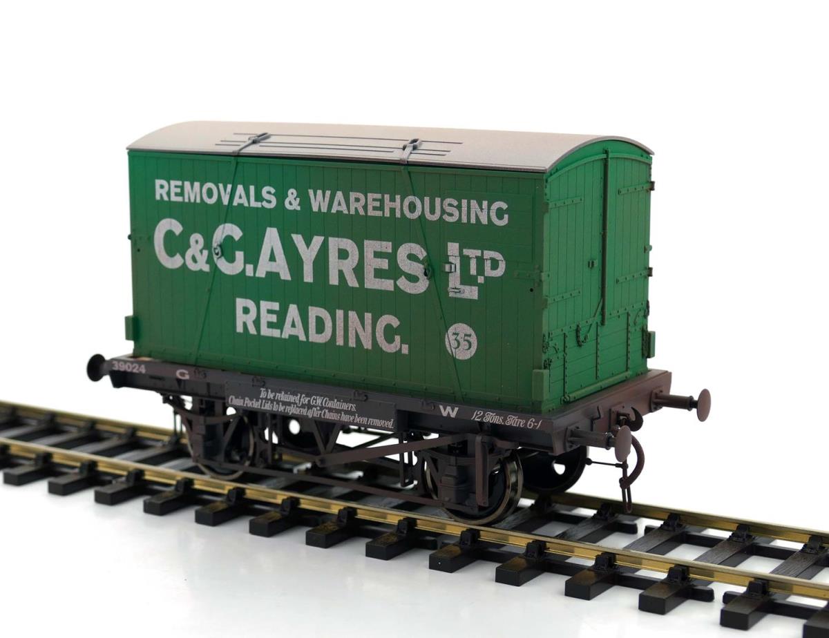Dapol Conflat & Container C & G Ayres 35 Weathered DA7F-037-012W O Gauge