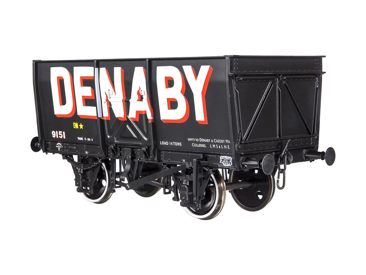 Dapol 14t Slope Sided Mineral Wagon Black Denaby 9151 O Gauge 7F-041-005