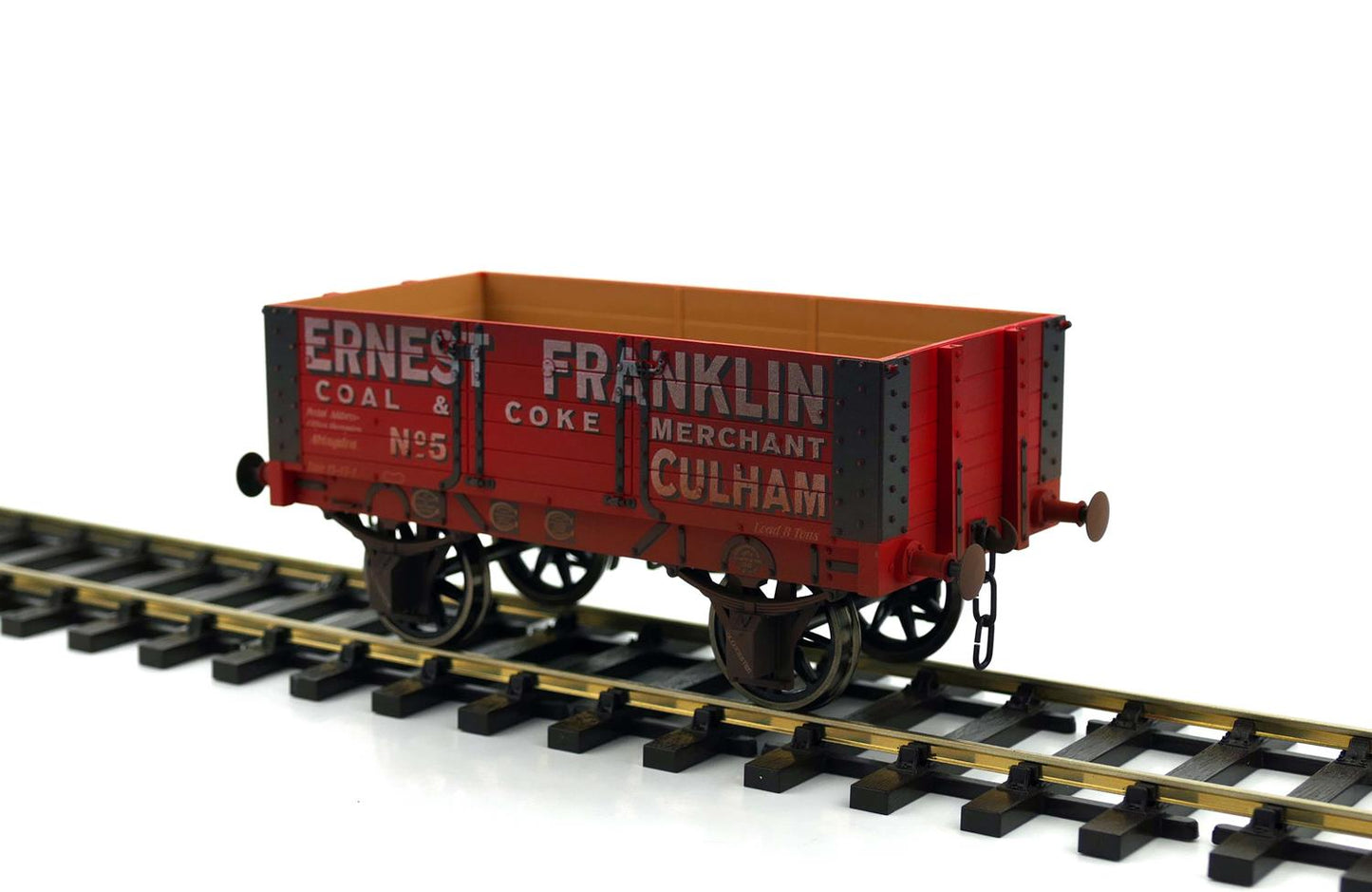 Dapol 5 Plank Wagon 9ft Wheelbase Ernest Franklin 5 Weathered DA7F-052-007W O Gauge