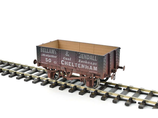 Dapol 5 Plank Wagon 9ft Wheelbase Bellamy & Bendall 50 Weathered DA7F-052-009W O Gauge