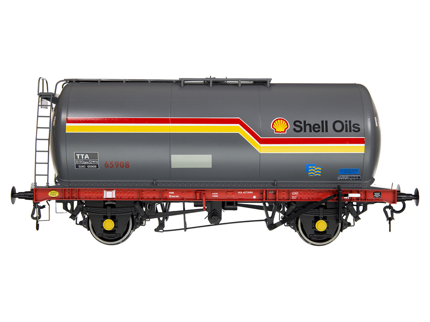 Dapol 7F-064-005  45t TTA Tank Wagon Shell Oils Dark Grey w/Stripe 65908 O Gauge