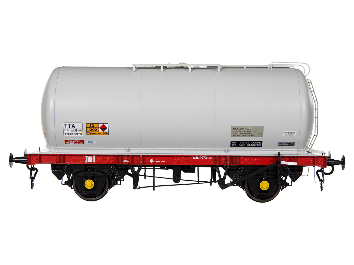 Dapol 7F-064-010  45t TTA Tank Wagon Esso Red/Grey Chassis 56235 O Gauge