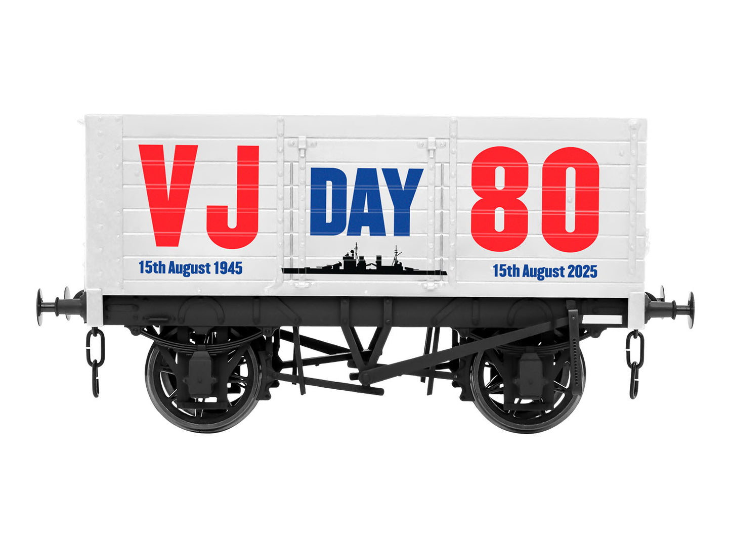 Dapol 7 Plank Wagon 9' Wheelbase VJ Day 80th Navy DA7F-073-023 O Gauge