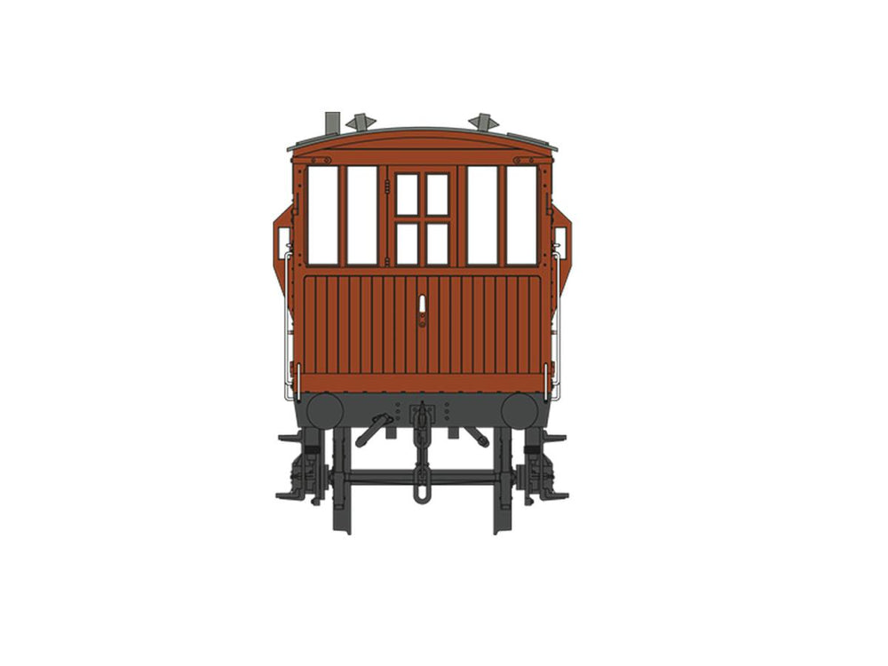 Dapol 20t Brake Van BR Bauxite B951410 DA7F-200-019 O Gauge