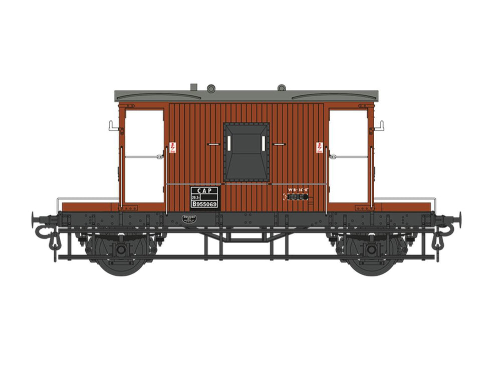 Dapol 20t Brake Van CAP BR Bauxite B955069 DA7F-200-020 O Gauge