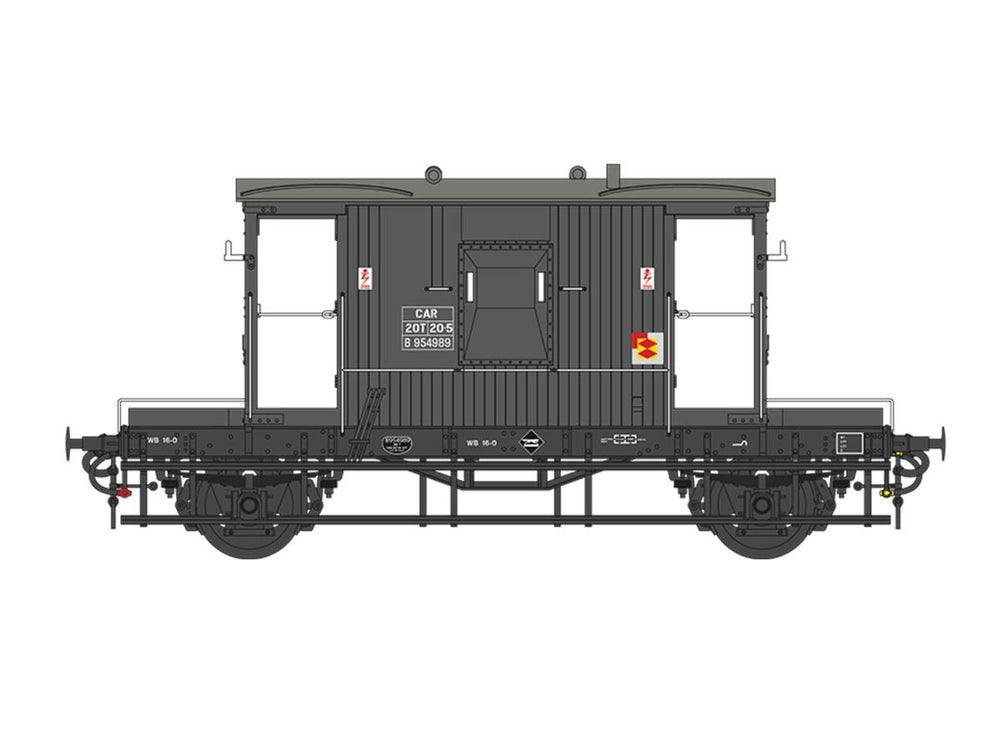 Dapol 20t Brake Van CAR BR Railfreight Distribution B954989 DA7F-200-024 O Gauge