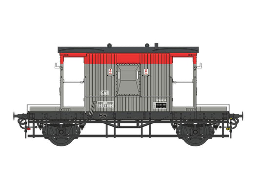 Dapol 20t Brake Van CAR BR Railfreight Red/Grey B954686 DA7F-200-025 O Gauge