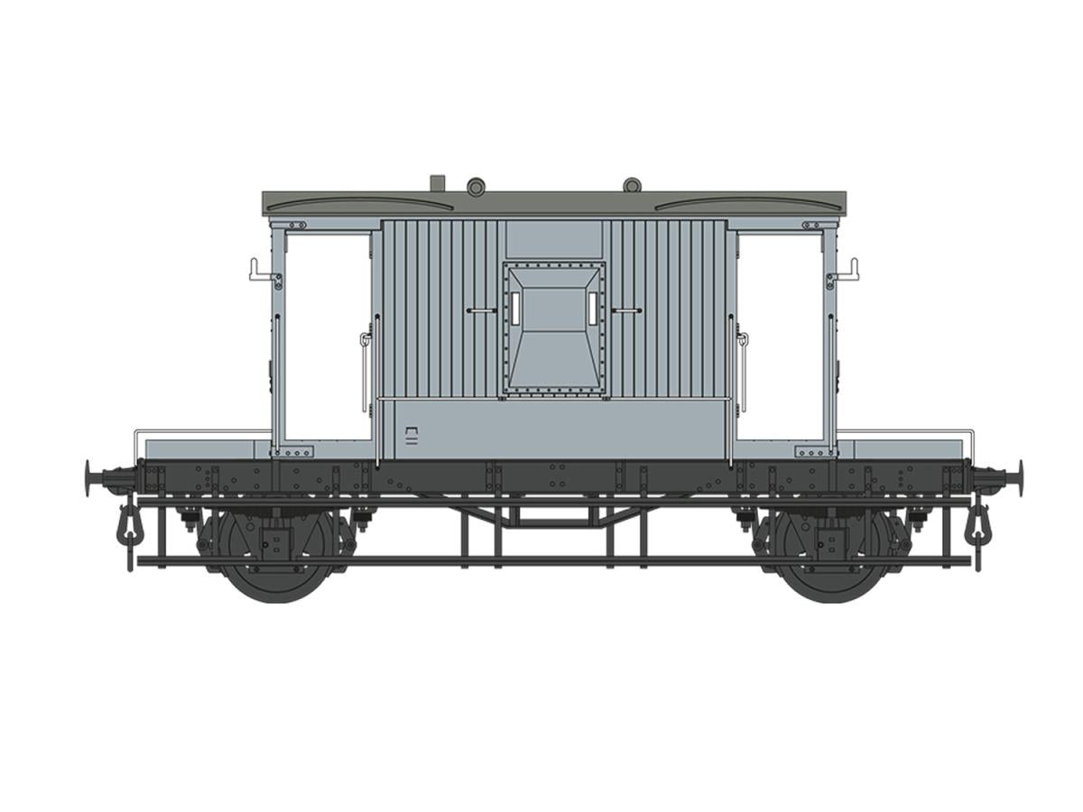 Dapol 20t Brake Van BR Grey Unnumbered DA7F-200-026 O Gauge