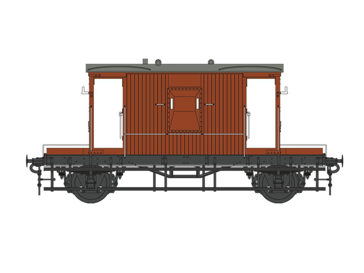 Dapol 20t Brake Van BR Bauxite Unnumbered DA7F-200-027 O Gauge