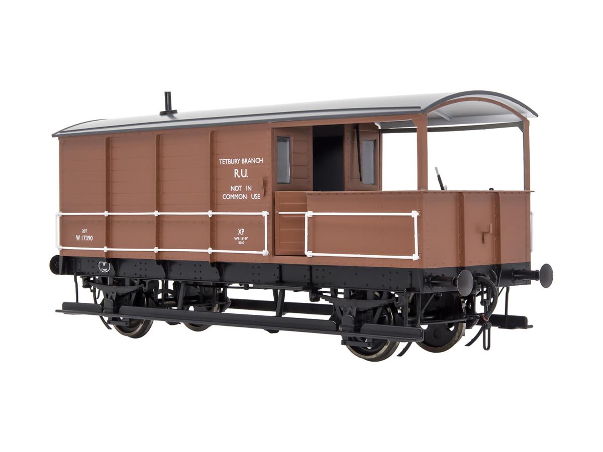 Dapol Toad 20t Brake Van (Diagram AA21) GWR Bauxite W17390 DA7F-300-009 O Gauge