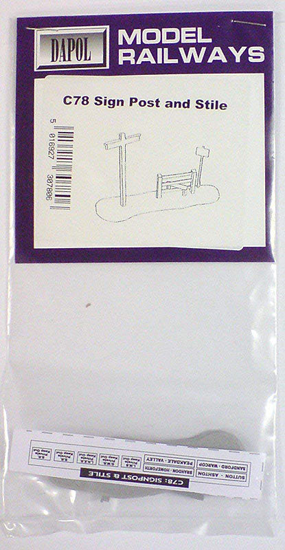 Dapol Kitmaster Signpost & Stile Kit HO/OO Gauge DAC078
