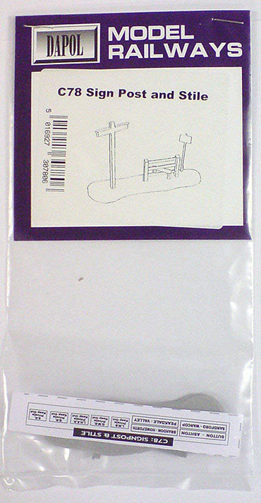 Dapol Kitmaster Signpost & Stile Kit HO/OO Gauge DAC078