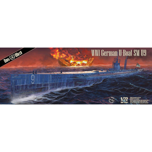 Das Werk 72001 WWI U-Boat SM U9 1:72 Plastic Model Boat Kit