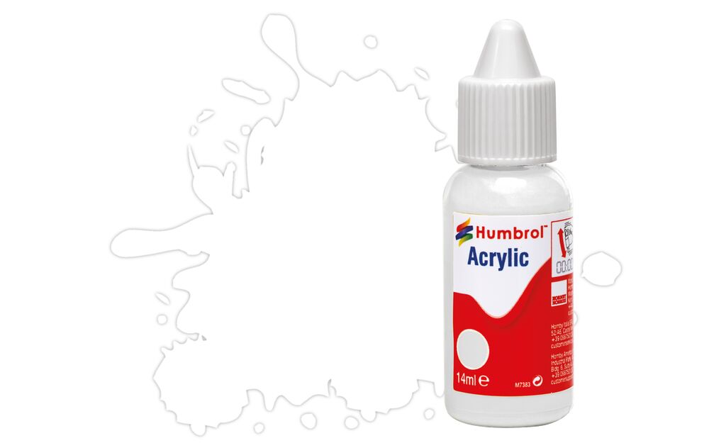 Humbrol No.34 White - Matt Acrylic Paint 14ml DB0034