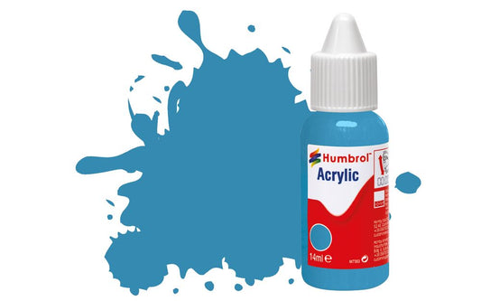 Humbrol N0 48 Mediterranean Blue - Gloss Acrylic Paint 14ml DB0048