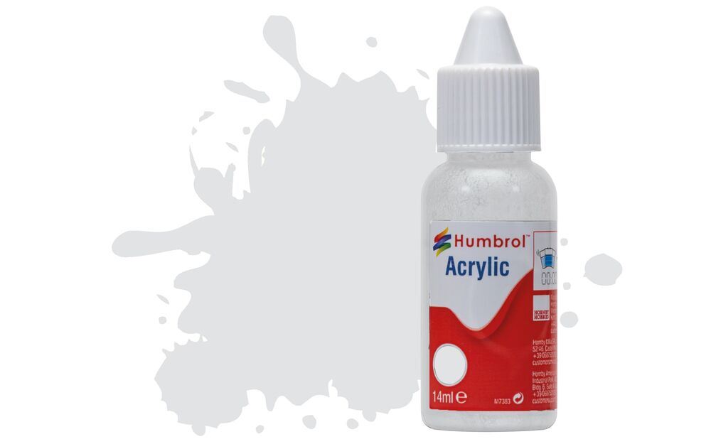 Humbrol No.196 Light Grey Satin Acrylic Paint 14ml DB0196