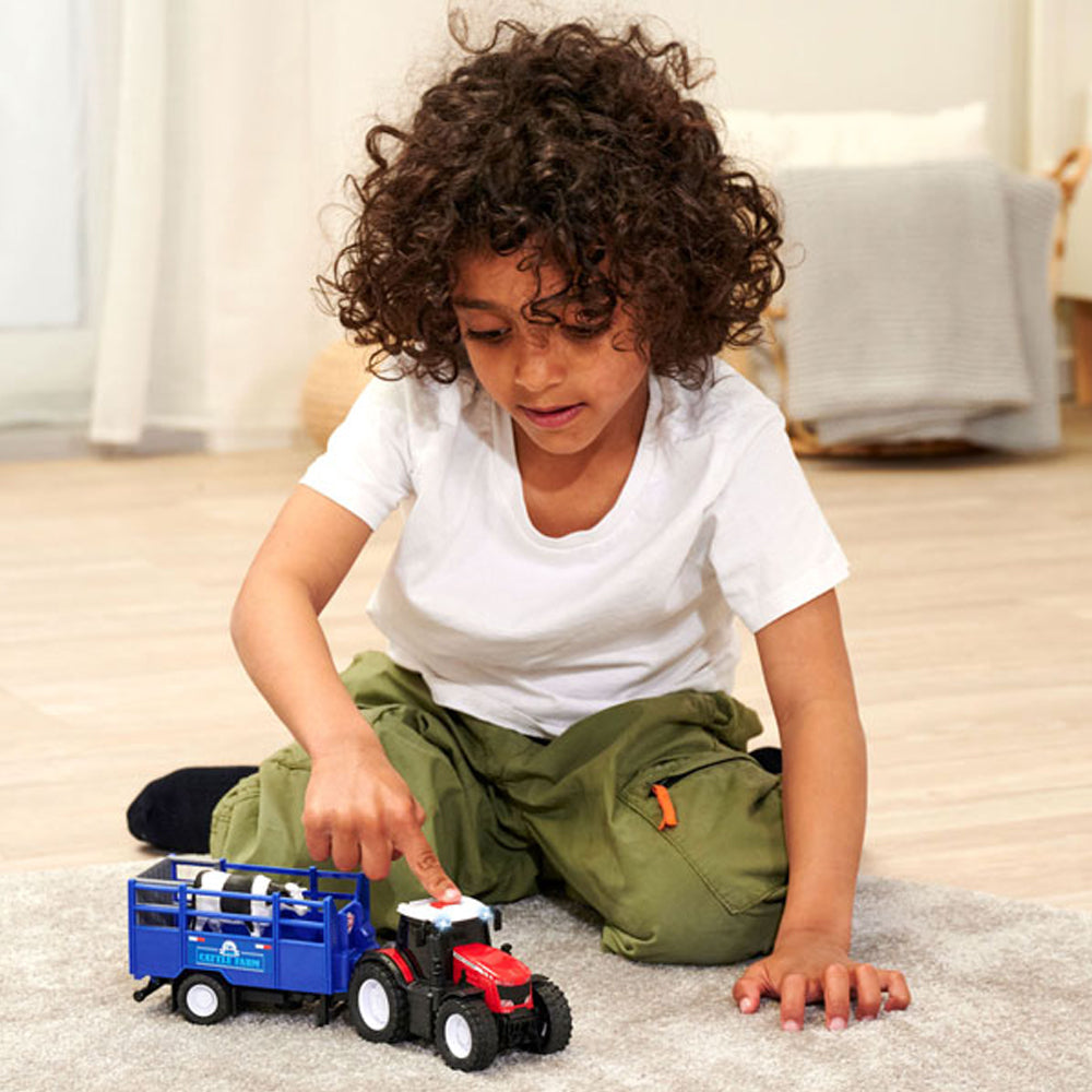 Dickie Massey Ferguson Animal Trailer w/Light & Sound Toy 203734003