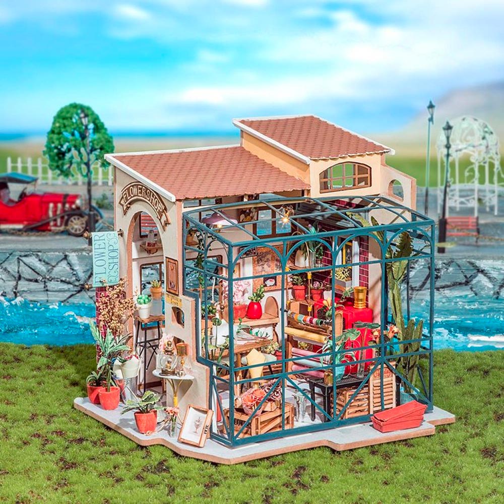 ROBOTIME Rolife Emily's Flower Shop 1:24 DIY Miniature Dollhouse DG145