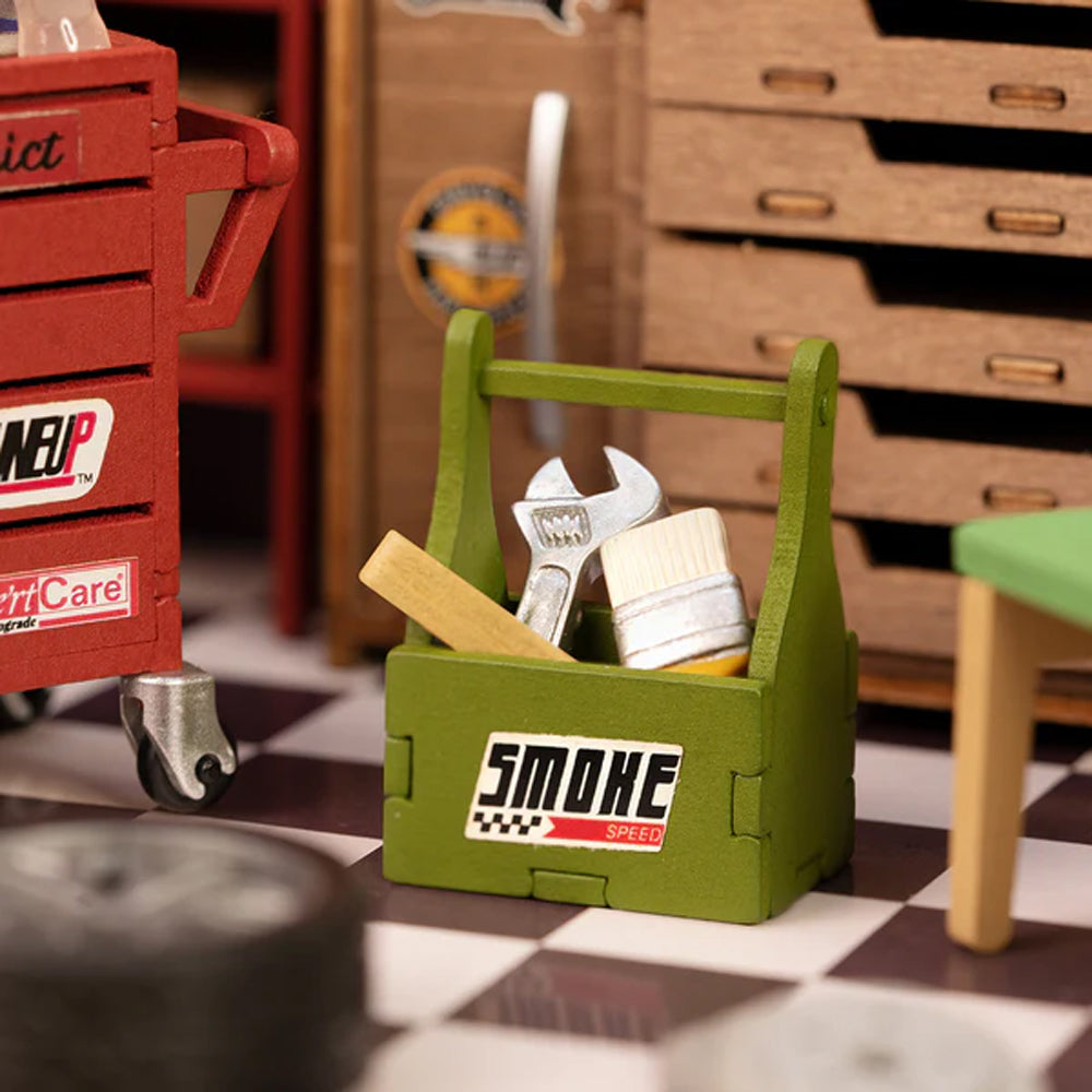 ROBOTIME Rolife Garage Workshop DIY Miniature Dollhouse DG165