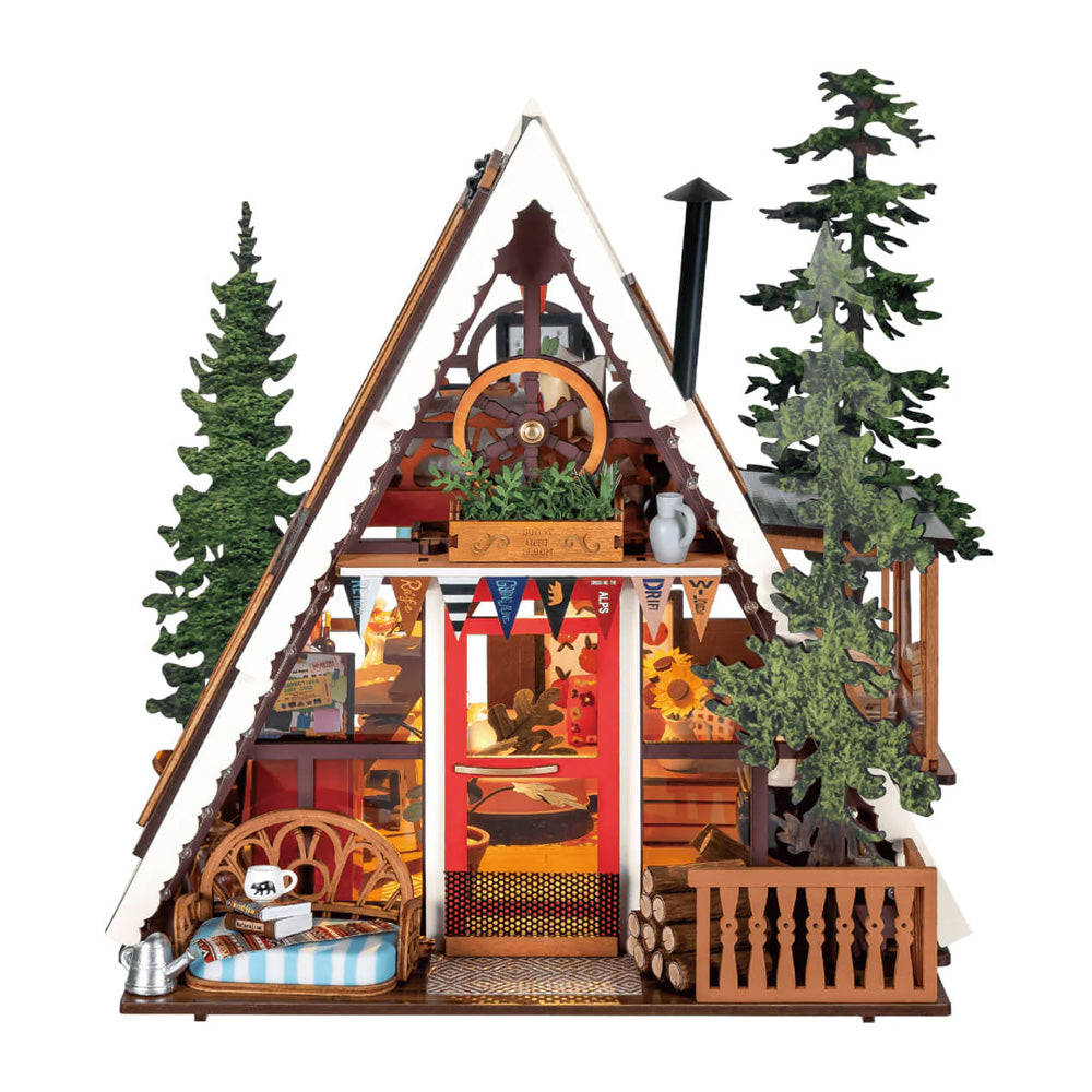 Rolife A-Frame Cabin DIY Miniature House Wooden Model Kit DG181