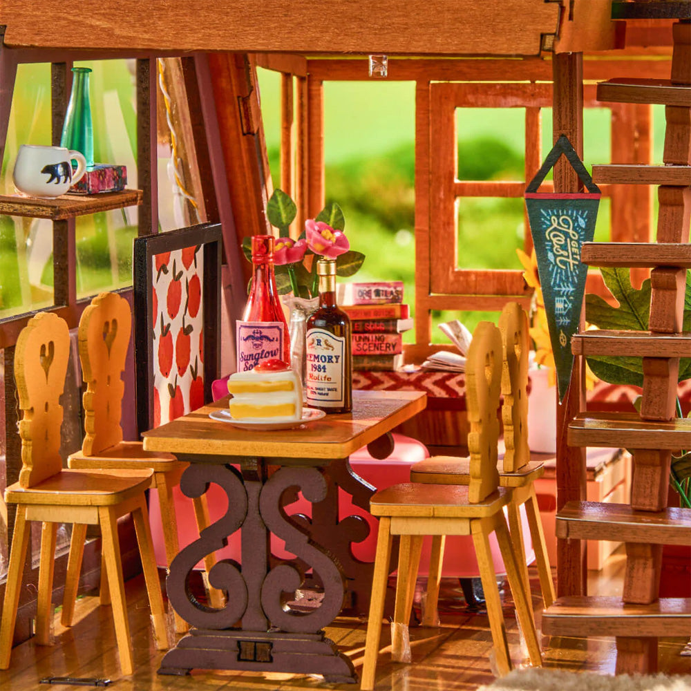 Rolife A-Frame Cabin DIY Miniature House Wooden Model Kit DG181