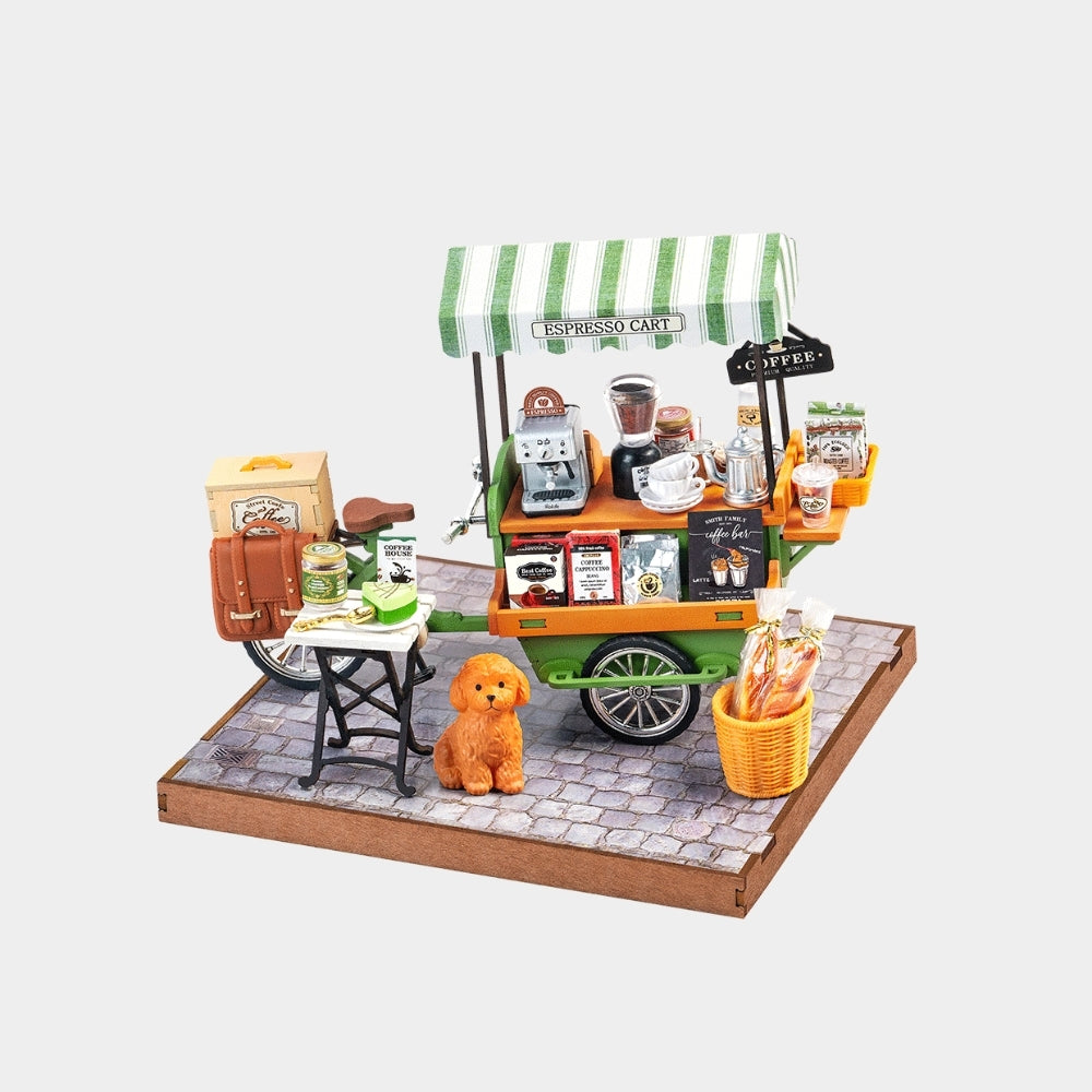 Rolife Aromatic Coffee Cart DIY Miniature Dollhouse DG182
