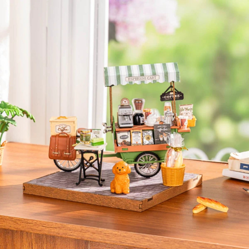 Rolife Aromatic Coffee Cart DIY Miniature Dollhouse DG182